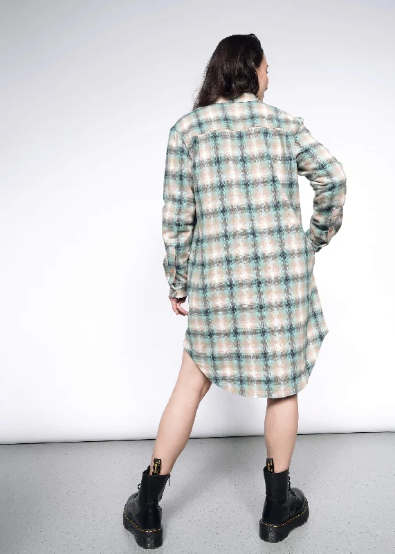 The Essential Flannel Long Sleeve Shirt Dress