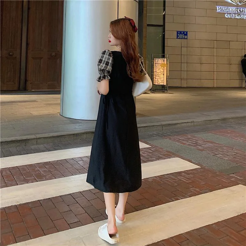 Women's Sweet Flare Sleeved Slit Long Dresses