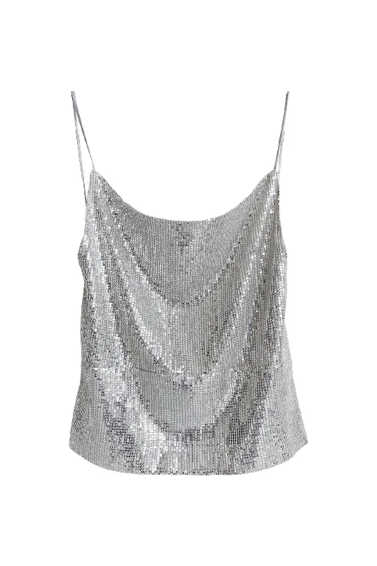 SEQUIN TOP SILVER