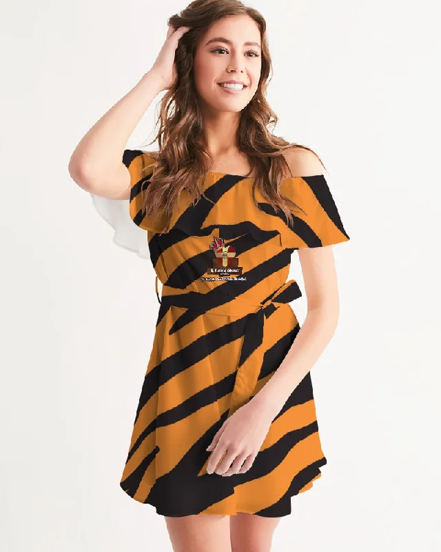 AKH Tiger Women's Off-Shoulder Dress