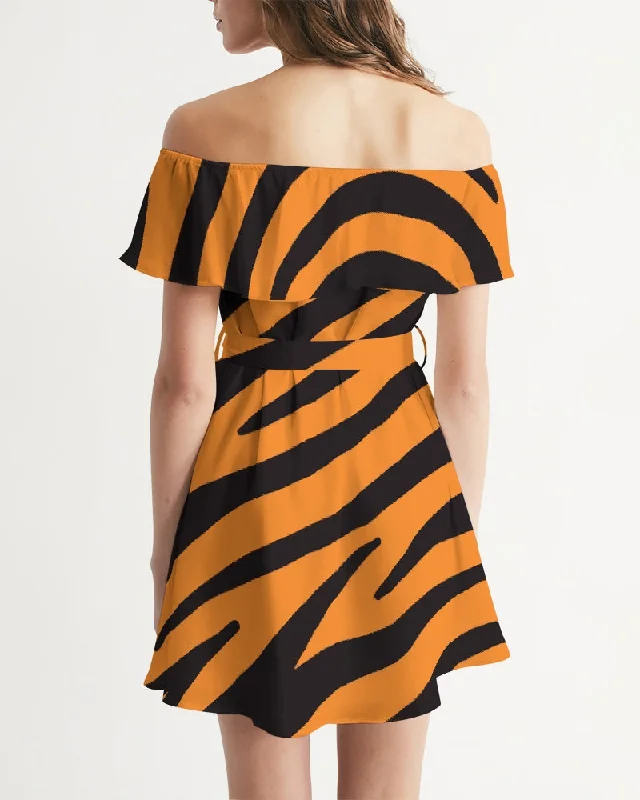 AKH Tiger Women's Off-Shoulder Dress