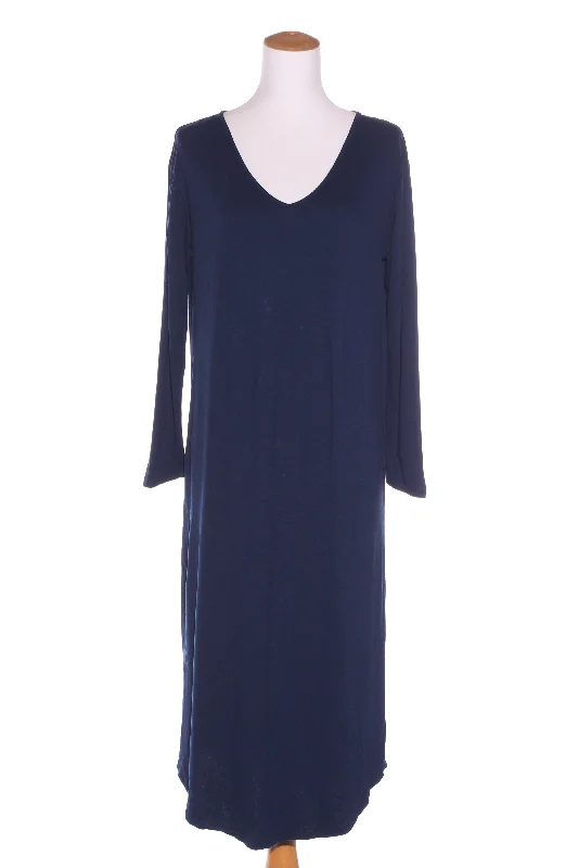 BASICS by Adrift - Scoop hem midi dress - Navy! 12