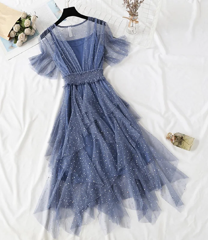 Cute A line short dress fashion dress  476