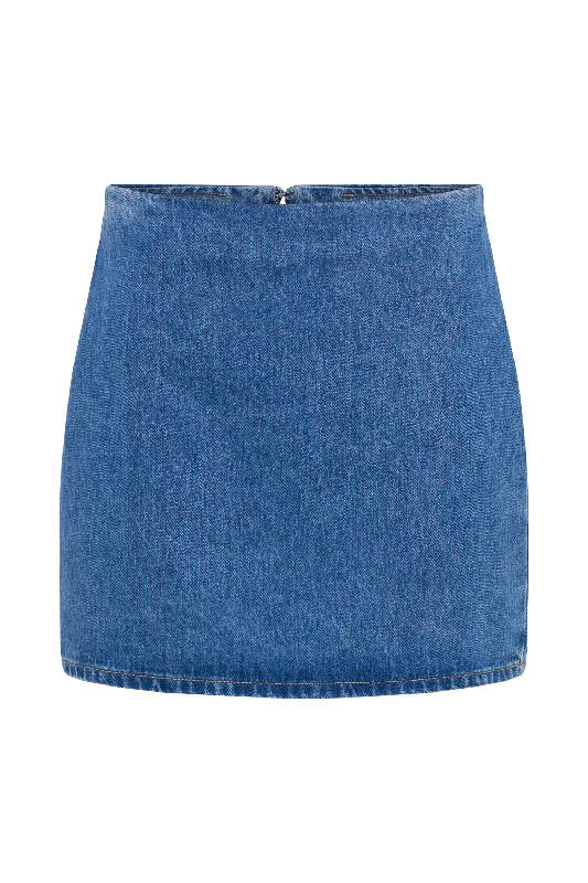 Ellie Denim Mini Skirt - 70's Blue