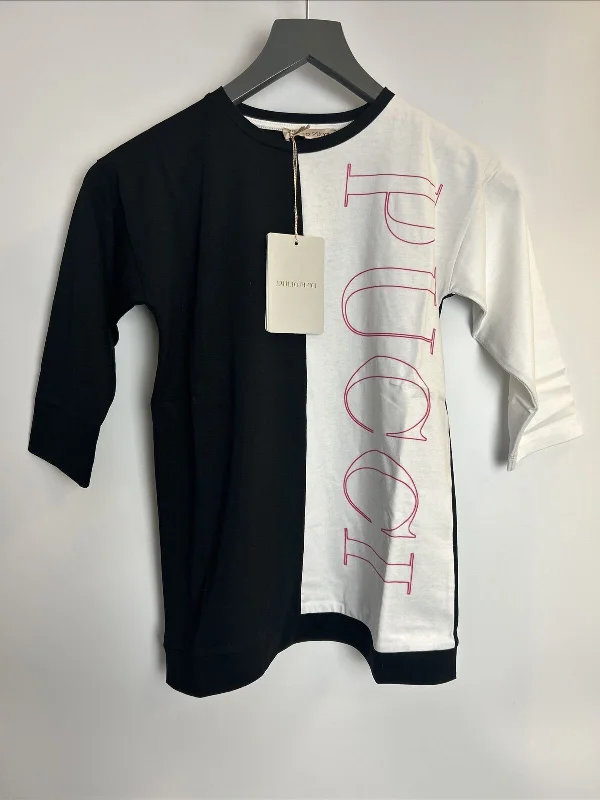 Emilo Pucci Kids Logo Jersey Stretch Dress - Black/White. **** Ref VA1