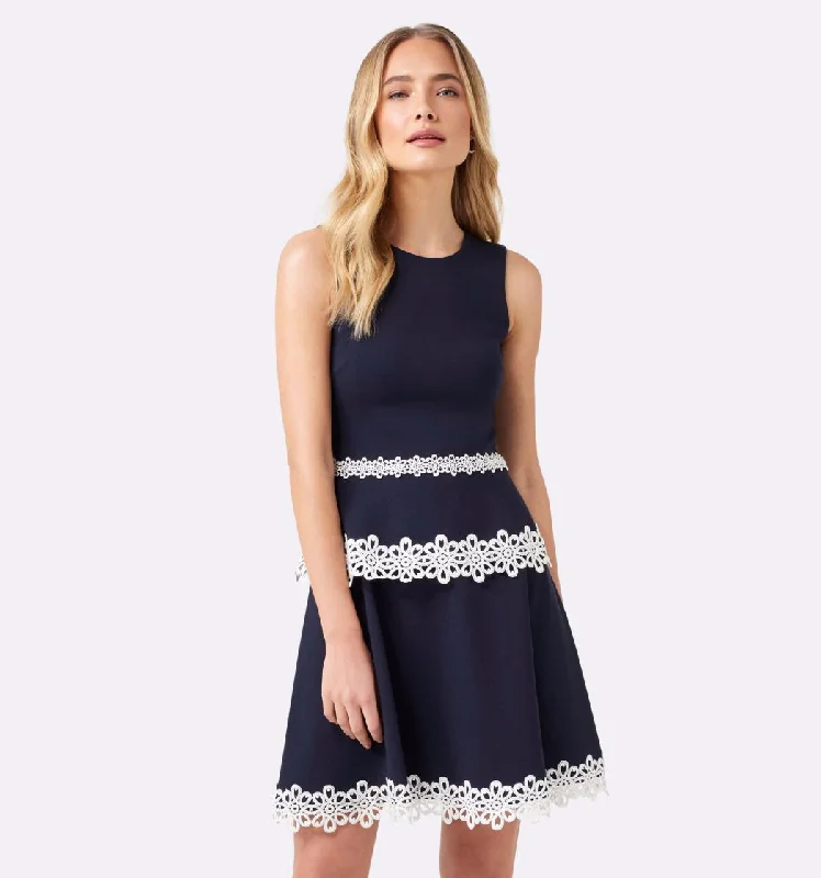 FOREVER NEW - April lace navy mini dress! 10