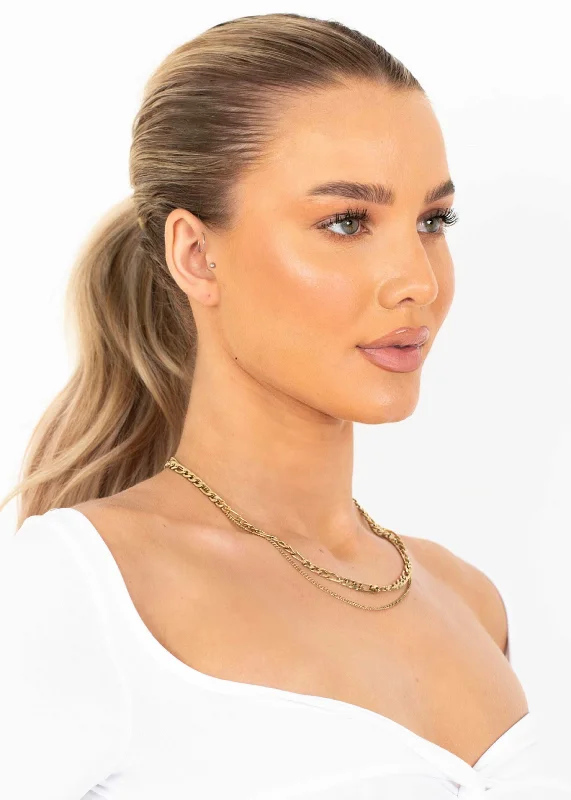 14k Gold Plated Layering Necklace - SALE