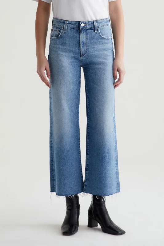 AG Saige Wide Leg Crop Denim in 18 Years Oslo