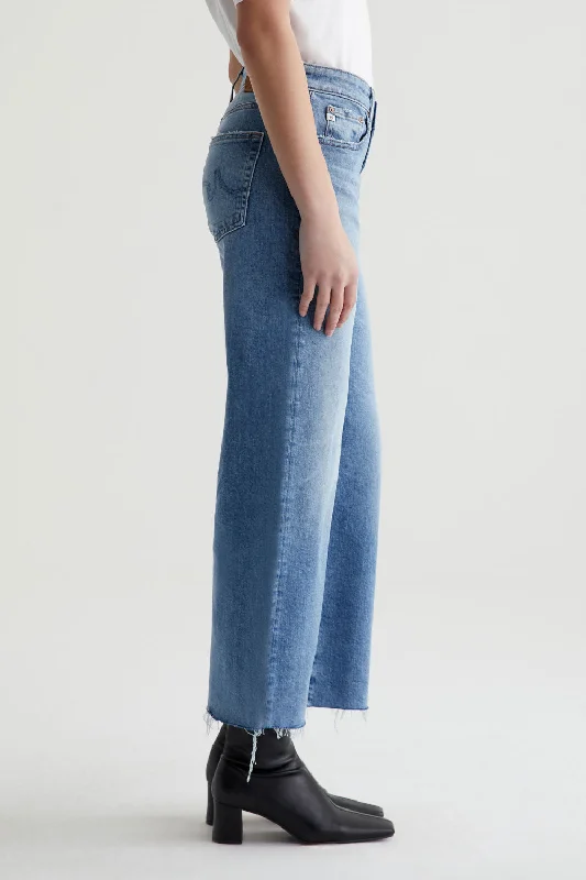 AG Saige Wide Leg Crop Denim in 18 Years Oslo