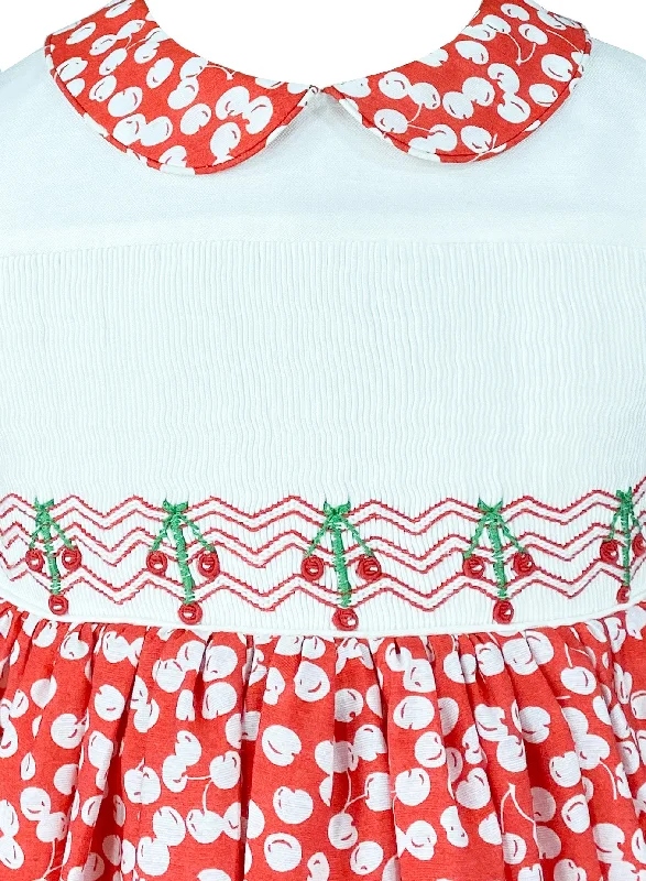 Cherry Chérie Red Cerise Sleeveless Smocked Dress