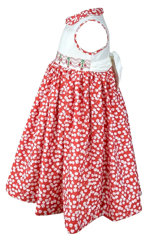 Cherry Chérie Red Cerise Sleeveless Smocked Dress