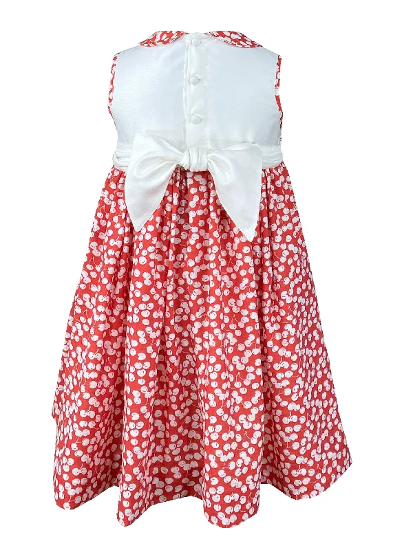 Cherry Chérie Red Cerise Sleeveless Smocked Dress