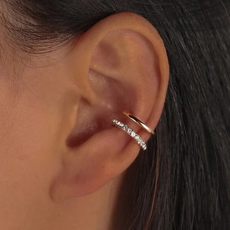 Fashion Exquisite Rhinestone Decor Ear Cuff earring for Woman