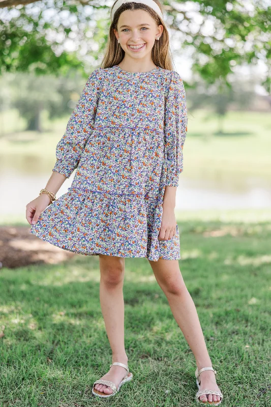 Girls: On This Day Green Ditsy Floral Dress