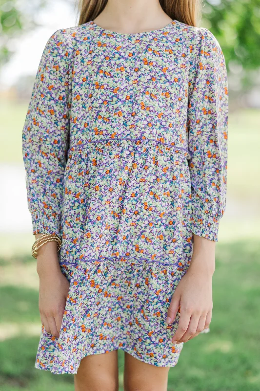 Girls: On This Day Green Ditsy Floral Dress