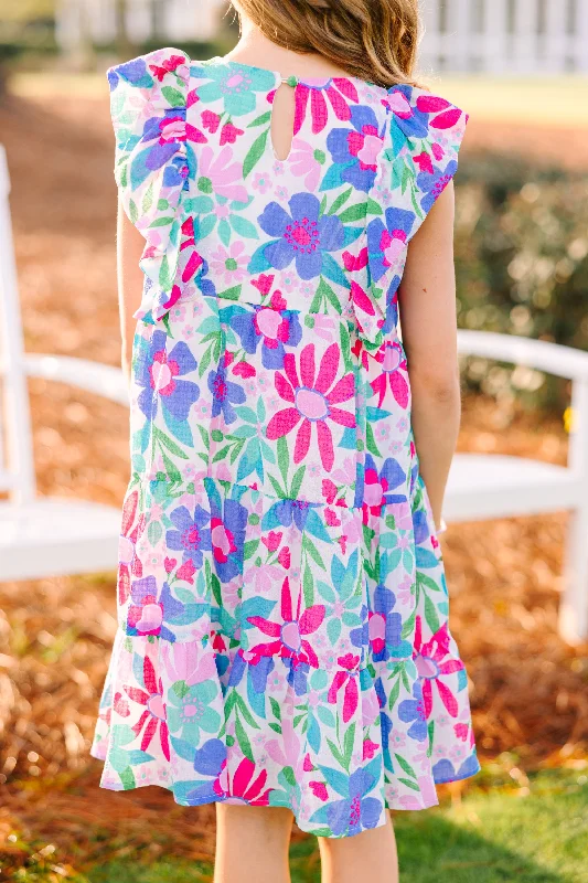 Girls: Ready For The Day Pink Floral Dress