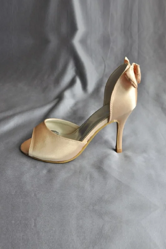 High Heel Peep Toe Wedding Shoes With Bow Knot  S48