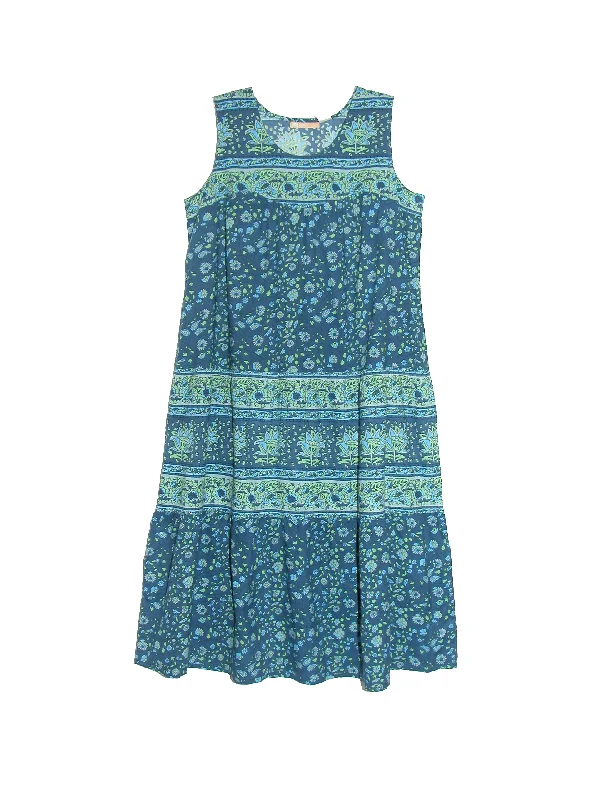 La Cera 100% Cotton Border Print Dress