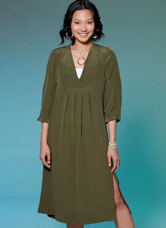 M7650 V-Neck or Square-Neck Top, Tunic, and Dresses