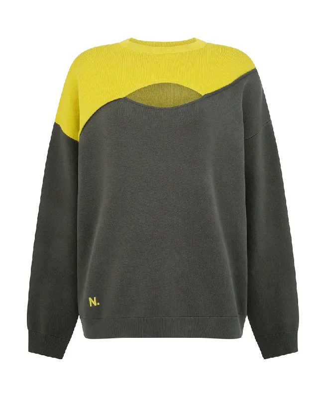 Nagnata Balanced Crew Neck - Forest/Chartreuse