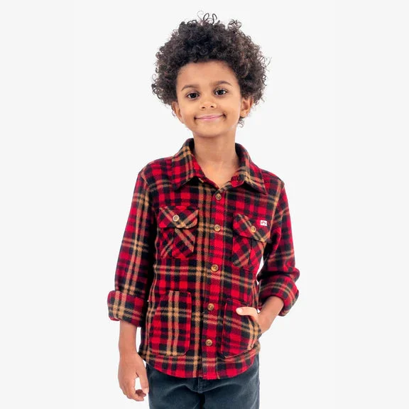 Appaman Snow Fleece Shirt Rio Red Plaid