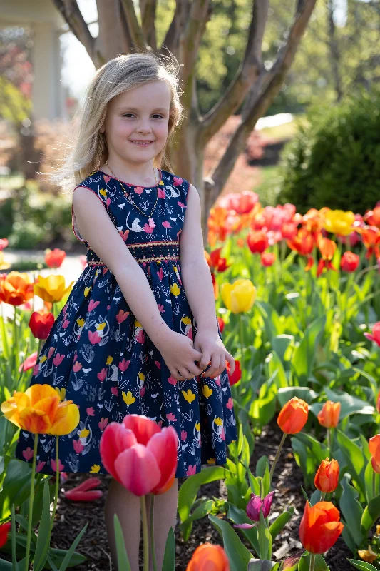 Tulips, Cats and Chicks Pinafore Dress and Shirt