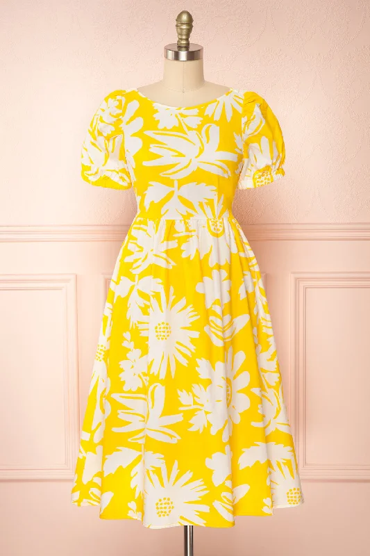 Alyx | Short Yellow Sunflower Dress