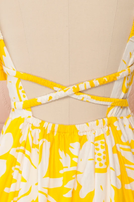 Alyx | Short Yellow Sunflower Dress