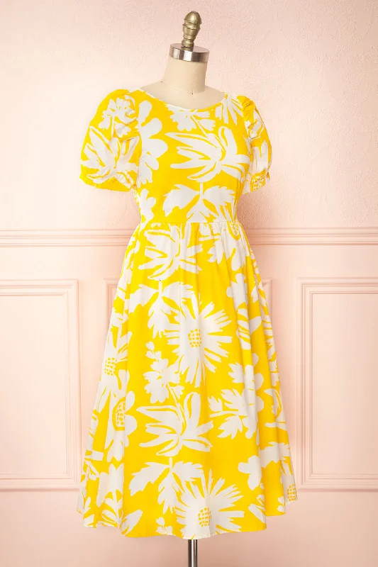 Alyx | Short Yellow Sunflower Dress