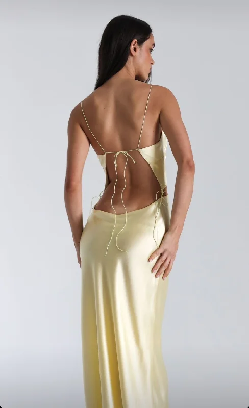 Hire NATALIE ROLT Iris Gown in Lemon