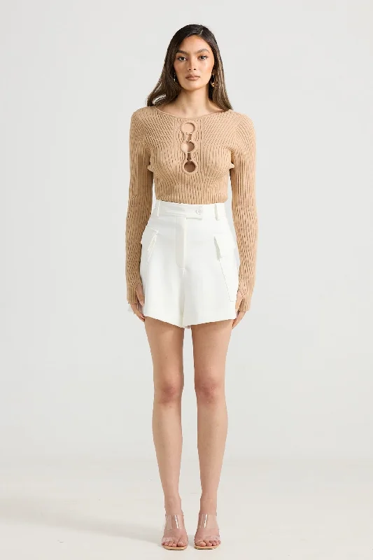 June Knit Top - Camel