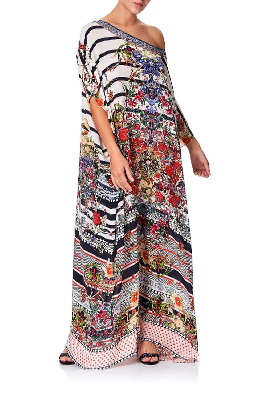 ROUND NECK KAFTAN JOIE DE VIVRE Beaded unclassified dresses