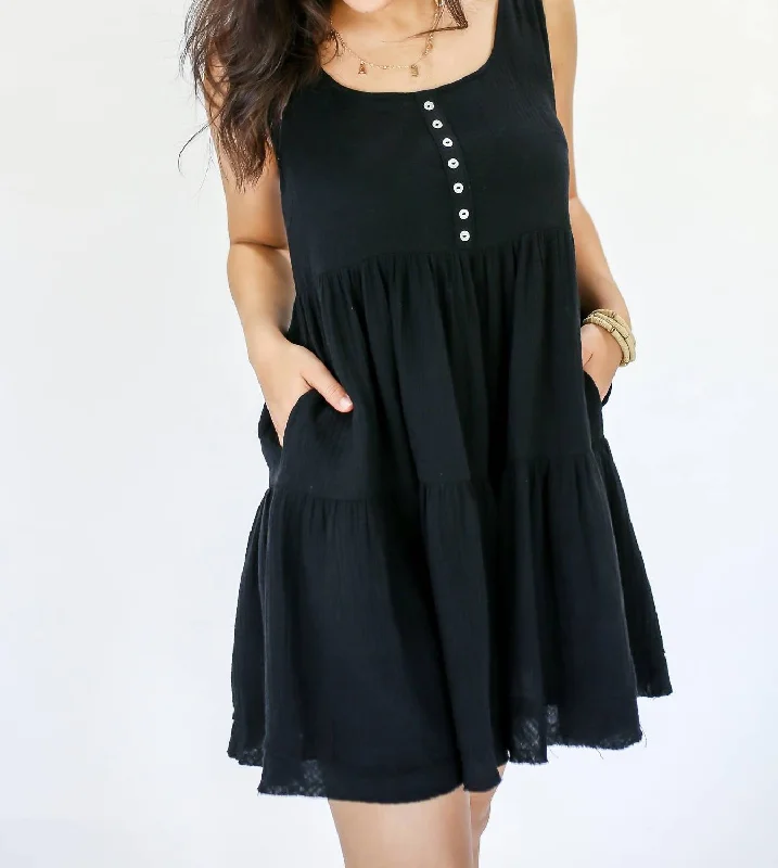 Secret Wish Shift Dress In Black Stretchy unclassified dresses